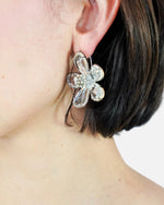 Aretes Flor Plata