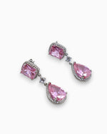Arete Plata 9.25 con Zirconia Rosa