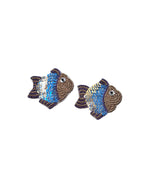 Aretes blue fishy