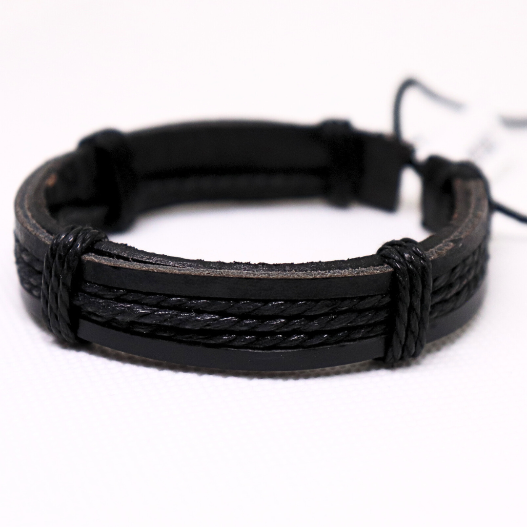 Brazalete de Cuero con Cordones