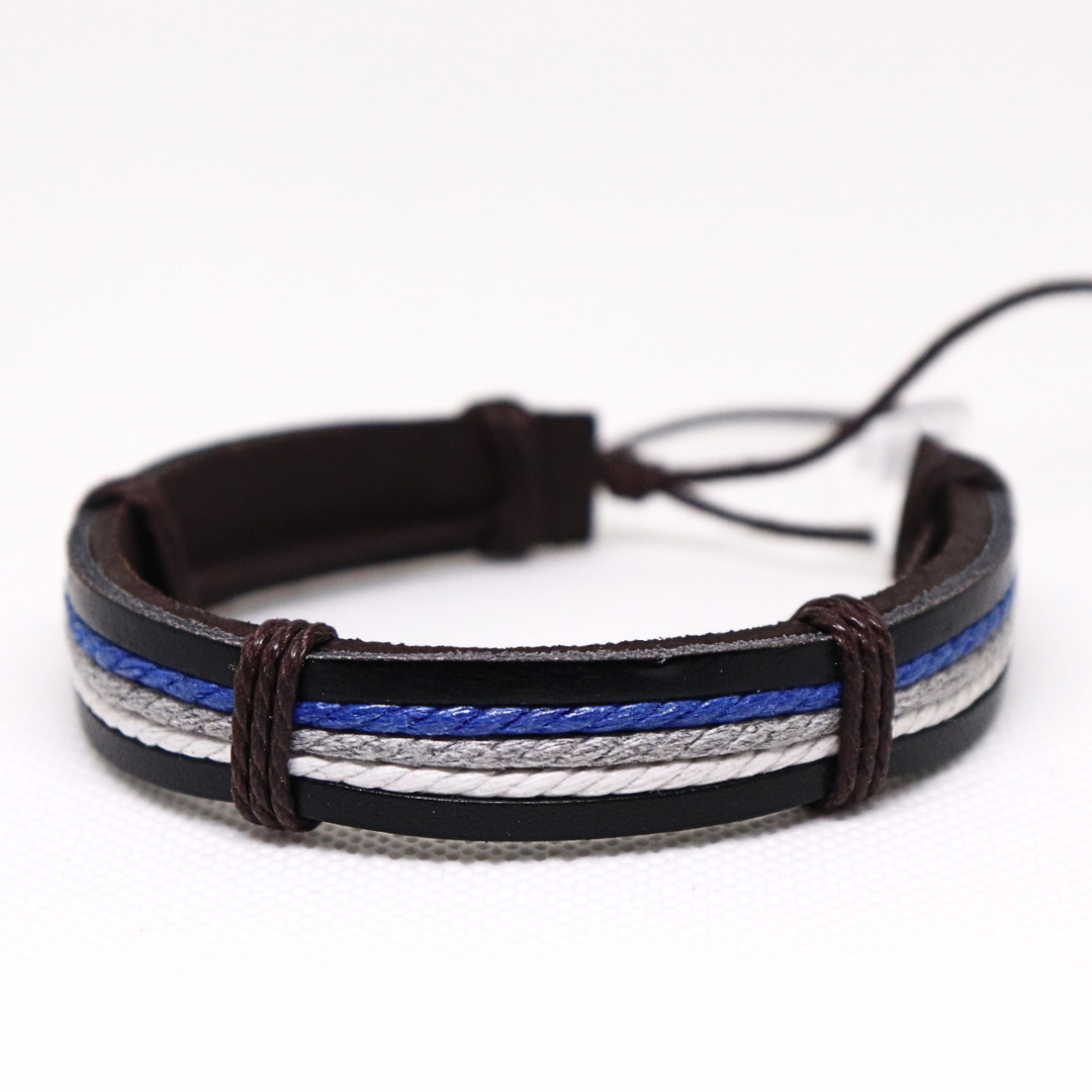 Brazalete de Cuero con Cordones