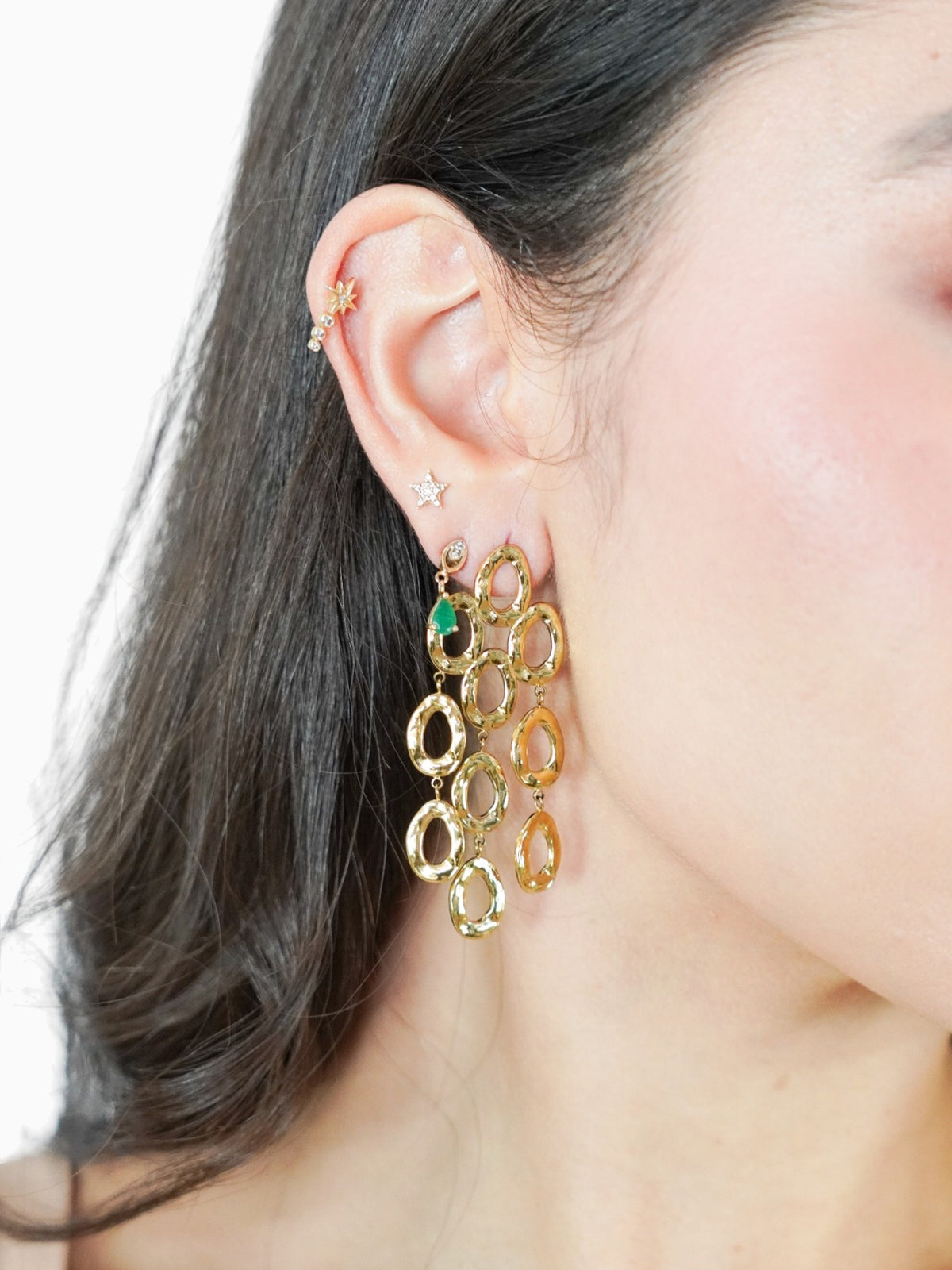 Aretes Cascada Oval