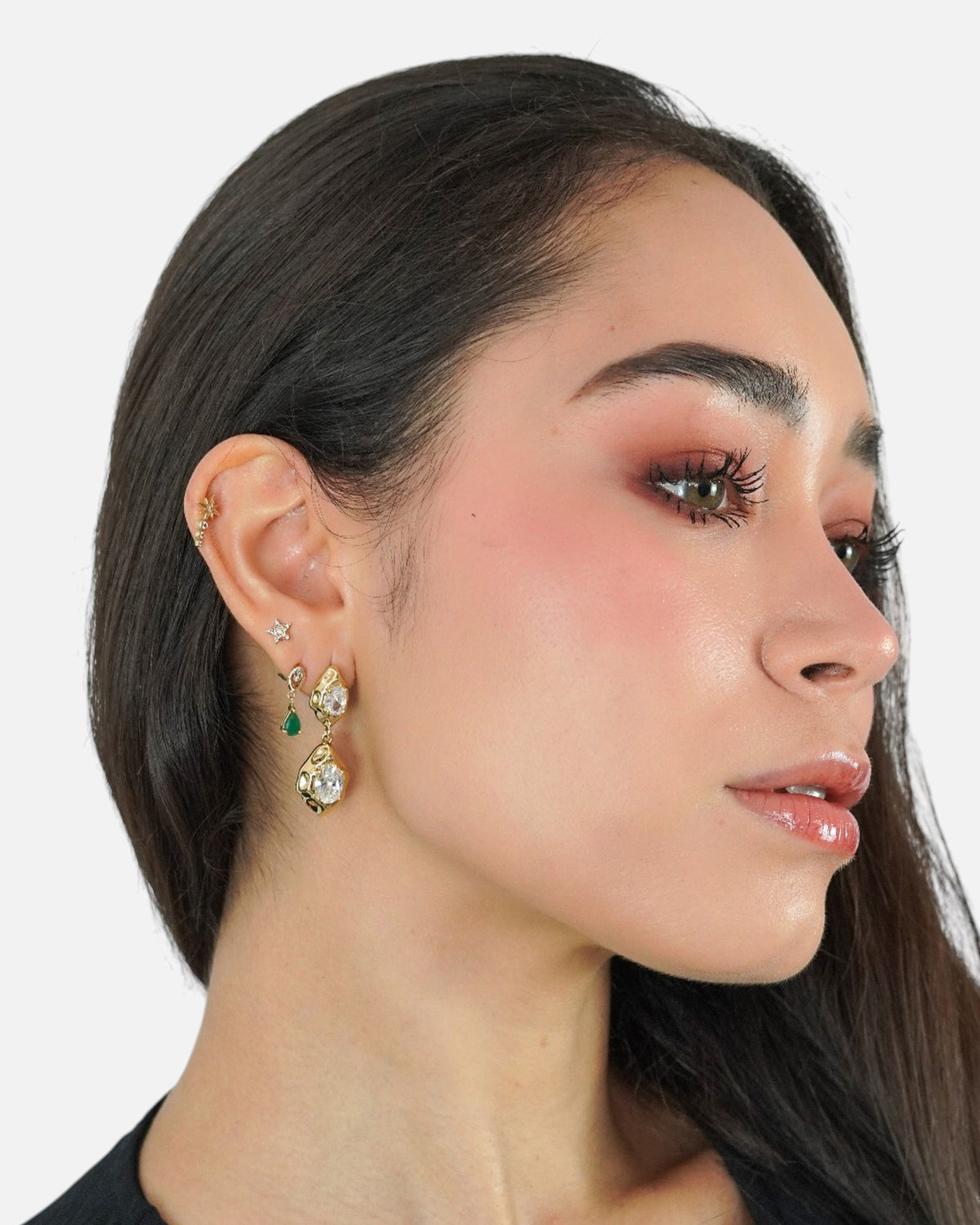 Aretes Doble Cristal