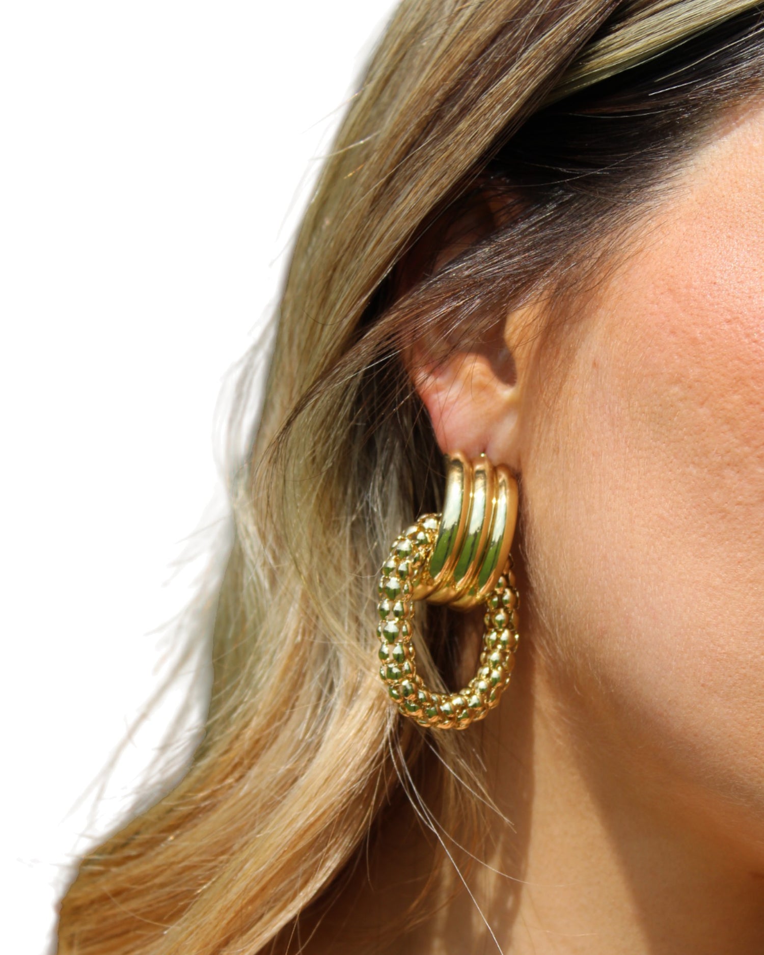 Aretes basic dorados