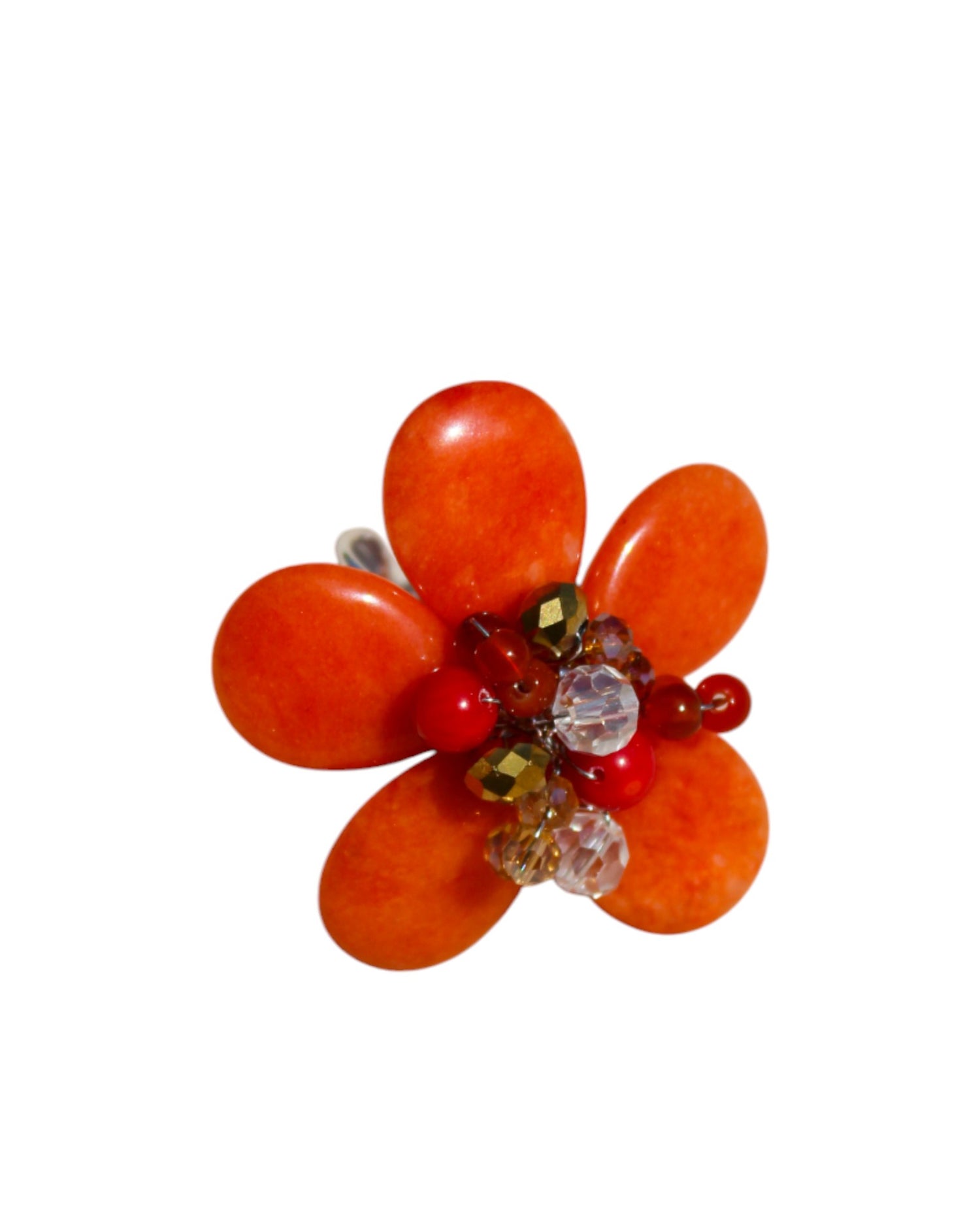 Anillo flor aventurina