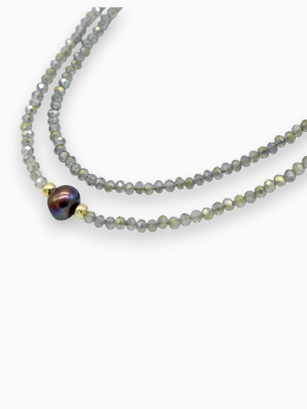Collar Riviére Perla Negra