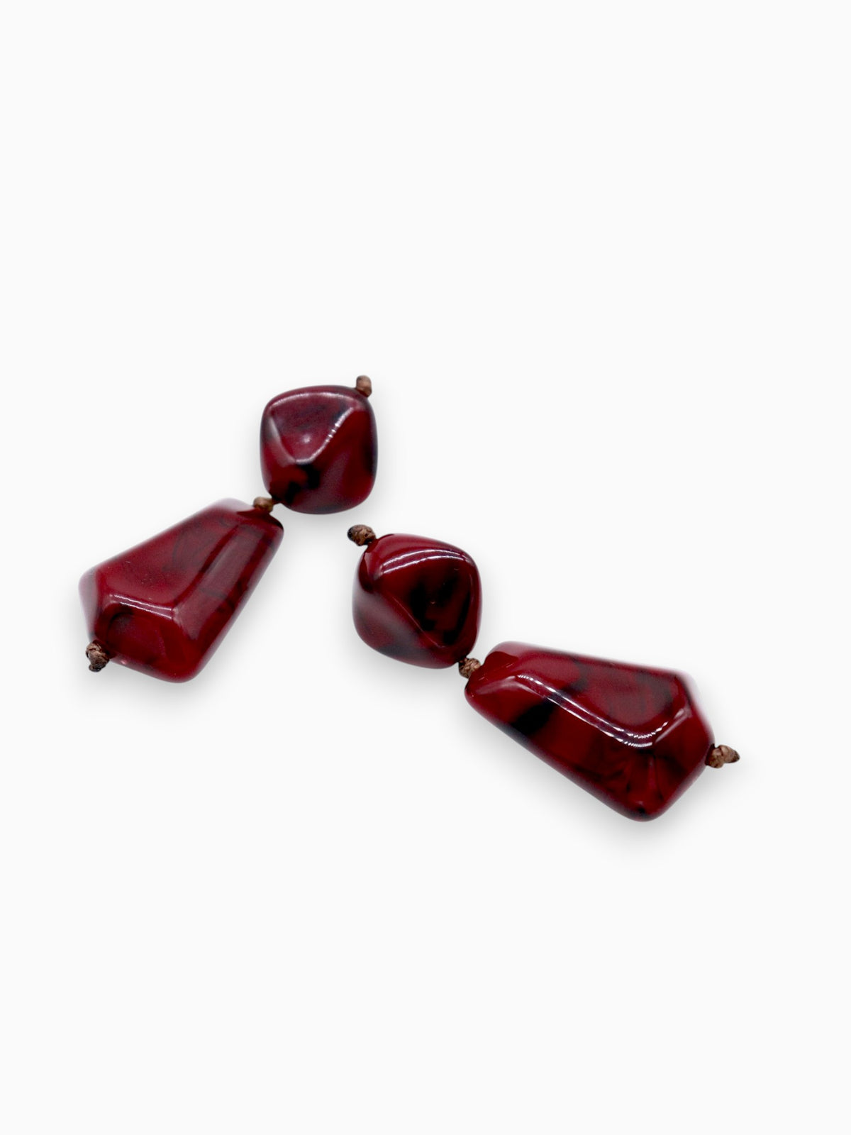 Aretes Maxi Resina Merlot