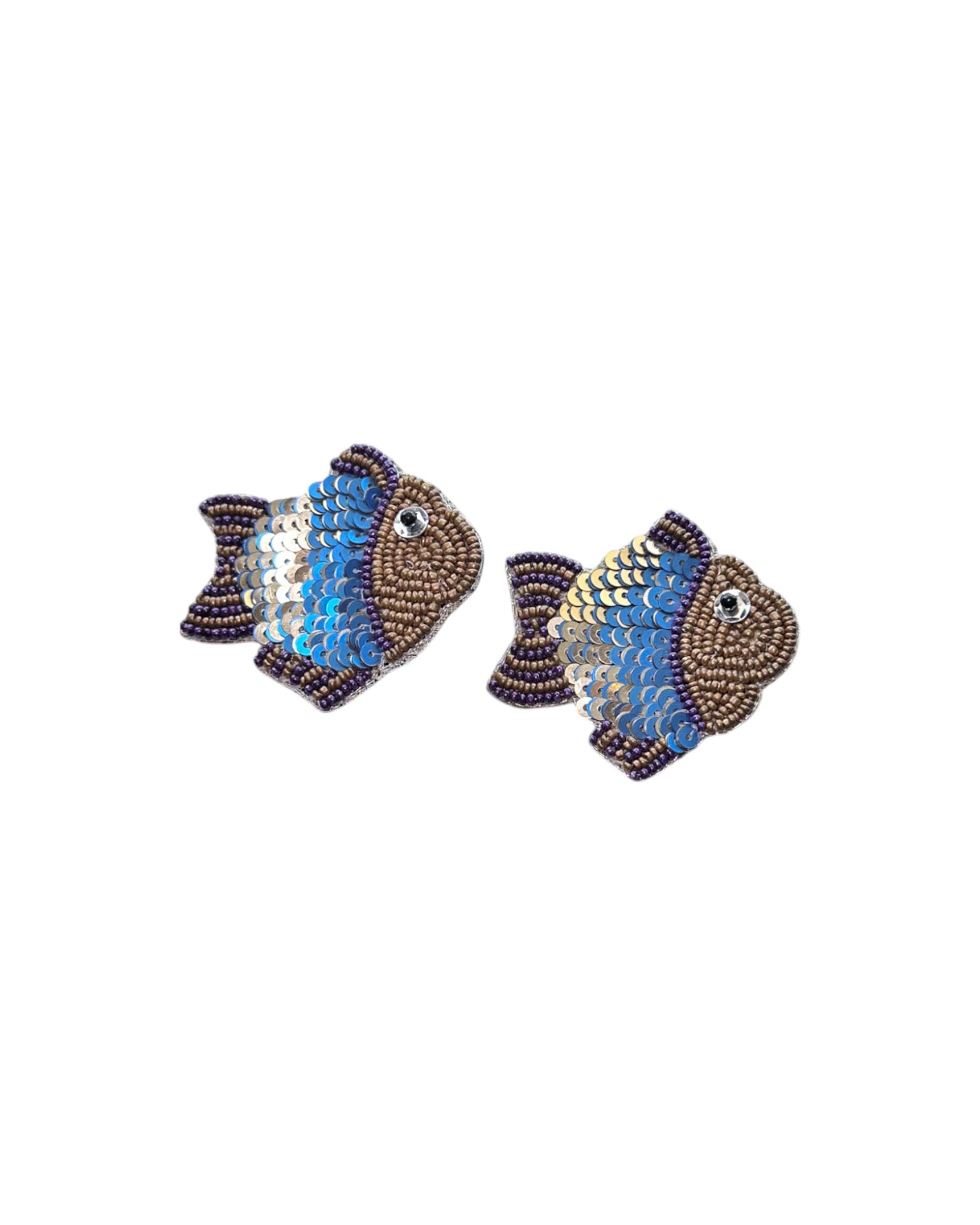 Aretes blue fishy