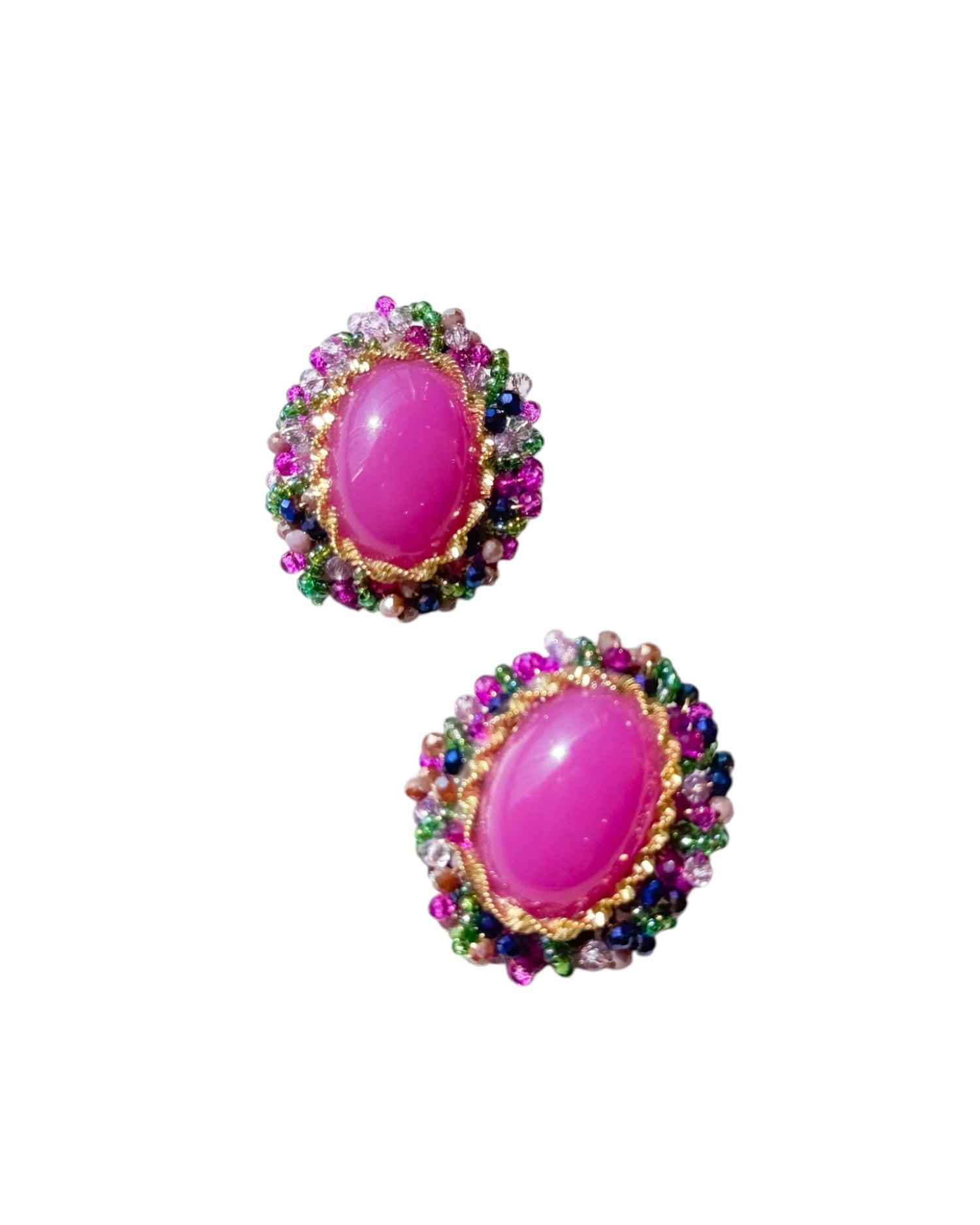 Aretes Prisma fucsia